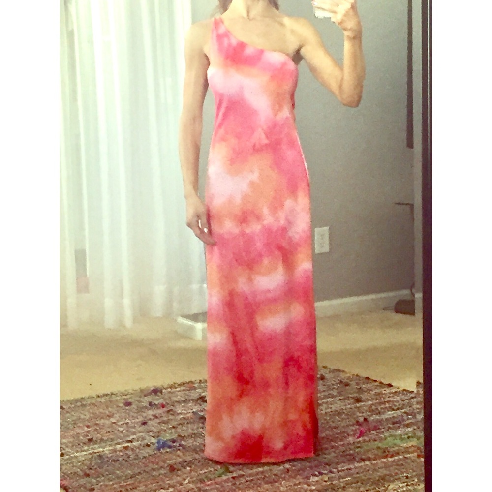 One Shoulder Glitter Dress
